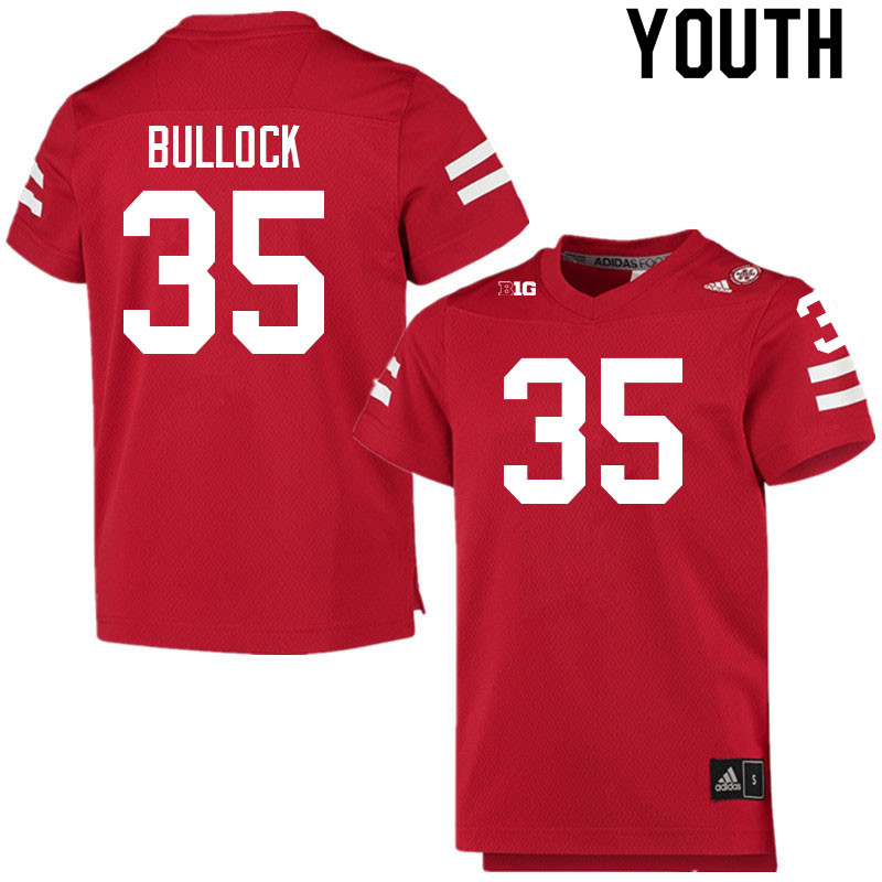 Youth #35 John Bullock Nebraska Cornhuskers College Football Jerseys Sale-Scarlet